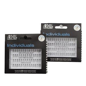 Ardell DuraLash Natural Individual Medium Flare Lashes Black 56 Count Lot of 2